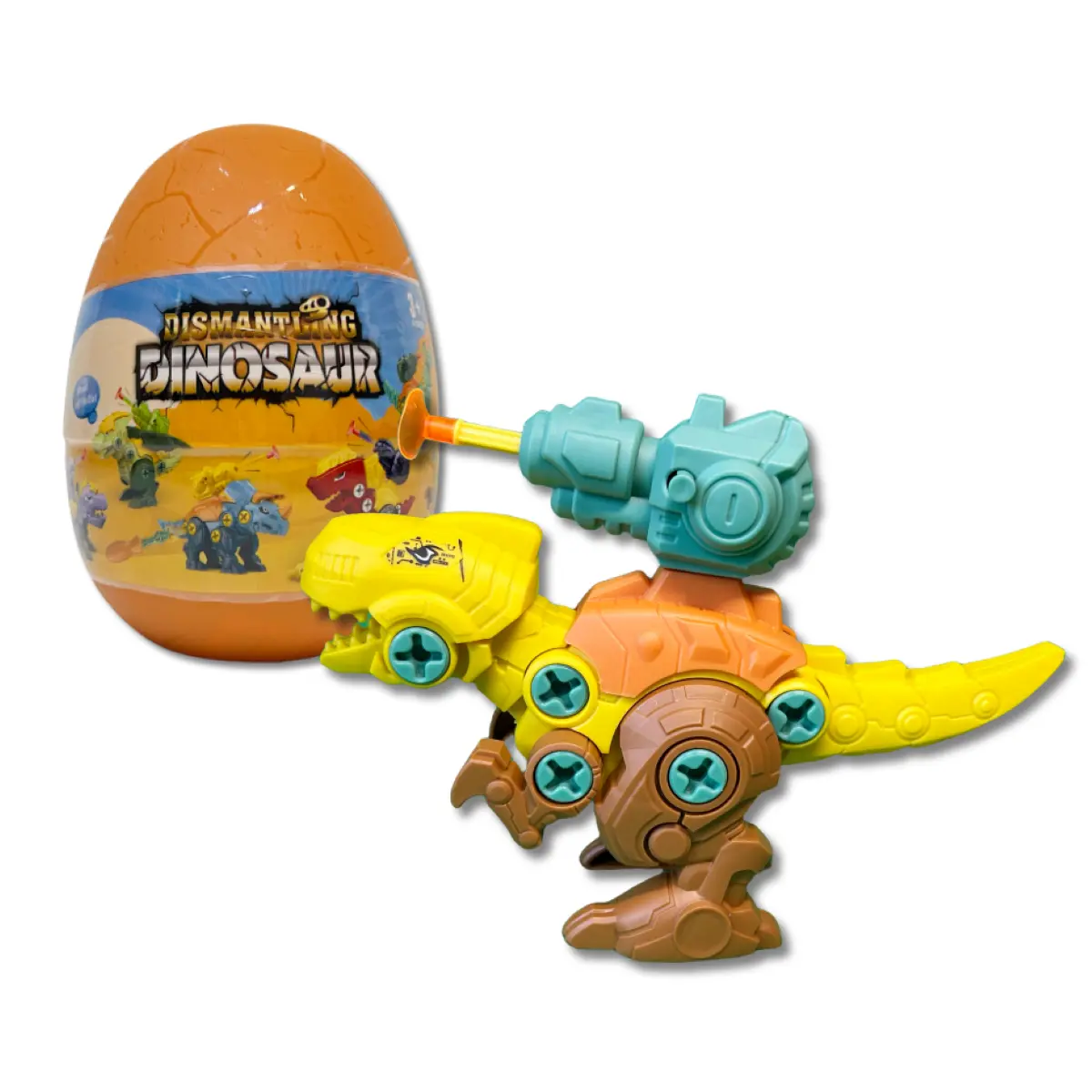 Channie’s DIY Orange T-Rex Dino Egg, STEM Learning Toy, Action Figure Dinosaurs & Prehistoric Creatures