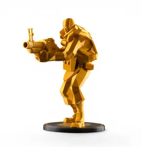 TF2 Demoman Figurine, 3D Printed Low Poly Team Fortress 2 Demoman Statue