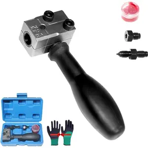 Universal Automotive Brake Pipe Flaring Tool Kit, Brake Line Flaring Tool Kit Double Flare Tool for Brake Lines 3/16 Double Flaring Tool Tube Brake Line Single Double Tool