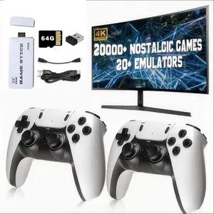 M15 Wireless Retro Game Console-Built-in 20.000+ Games-Plug and Play-Equipped with 2.4G Dual Wireless Controller-HDMI Output Game Stick