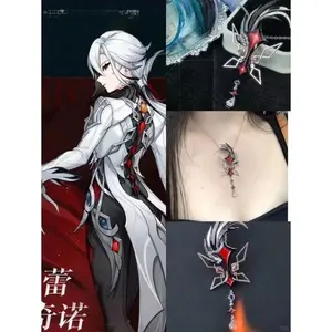Genshin Impact Arlecchino Popular Game Peripheral Character Necklace Cartoon Necklace Birthday Gift Cosplay Costumes DIY Props