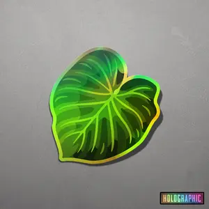 Philodendron Verrucosum Sticker - Modern Plant Leaf Decal