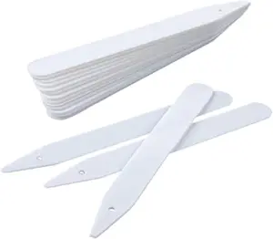 KINGLAKE 100 Pcs 4.7 Inch Thick Plastic Plant Labels - Garden Stakes with Waterproof Plant Identification Tags for Seedling, Vegetable White