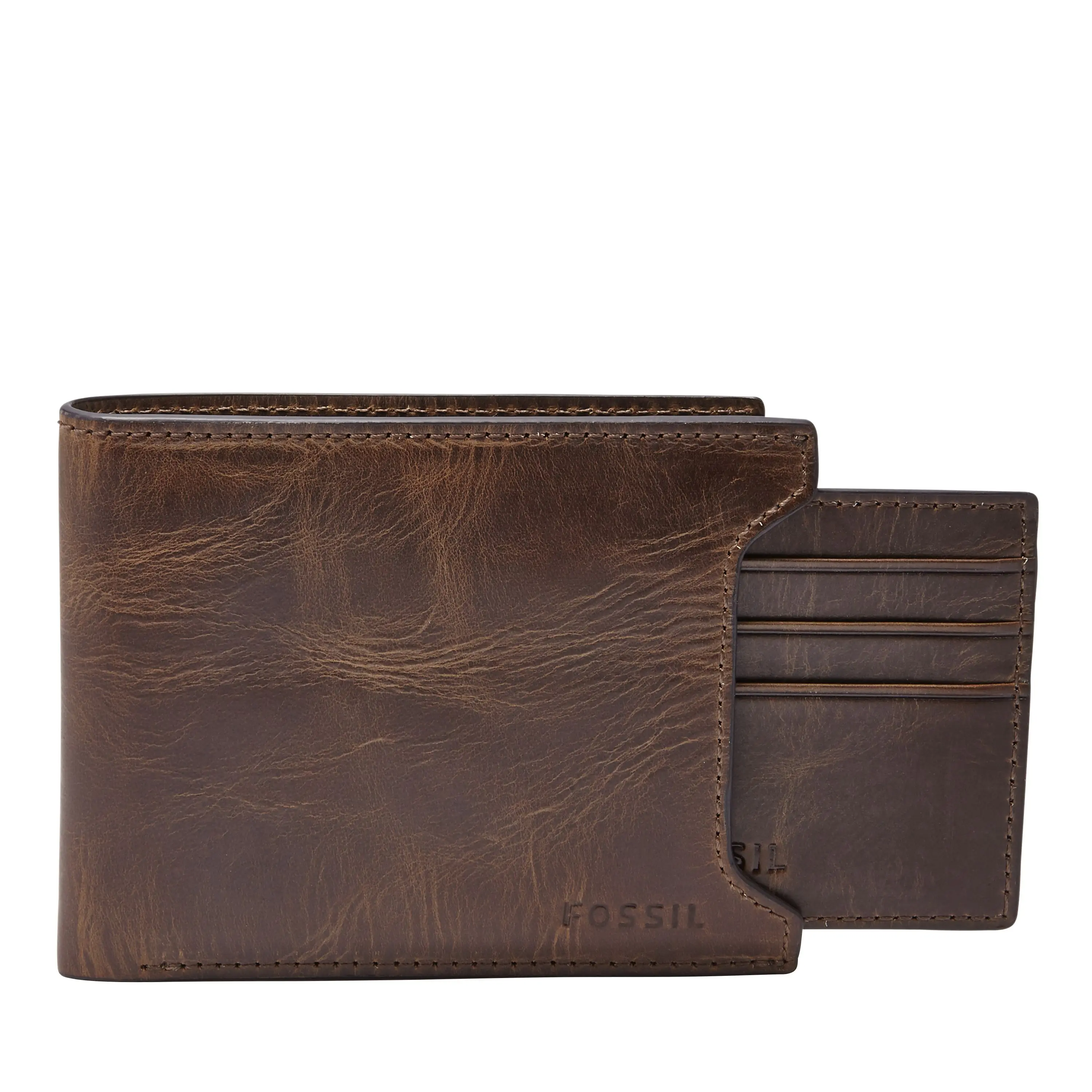 Fossil Men's Derrick Leather Sliding 2 in 1 Fossil Men's Derrick Leather Sliding 2 in 1
