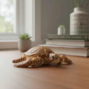 Articulated Sea Turtle Fidget Toy – 3D Printed Moving Turtle with Flexible Head & Flippers, Desk Decor