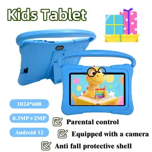 7-Inch Android Learning Tablet, Dual Camera, WiFi Enabled, Shockproof Design, Iwawa Software, Blue/, No Adapter Needed