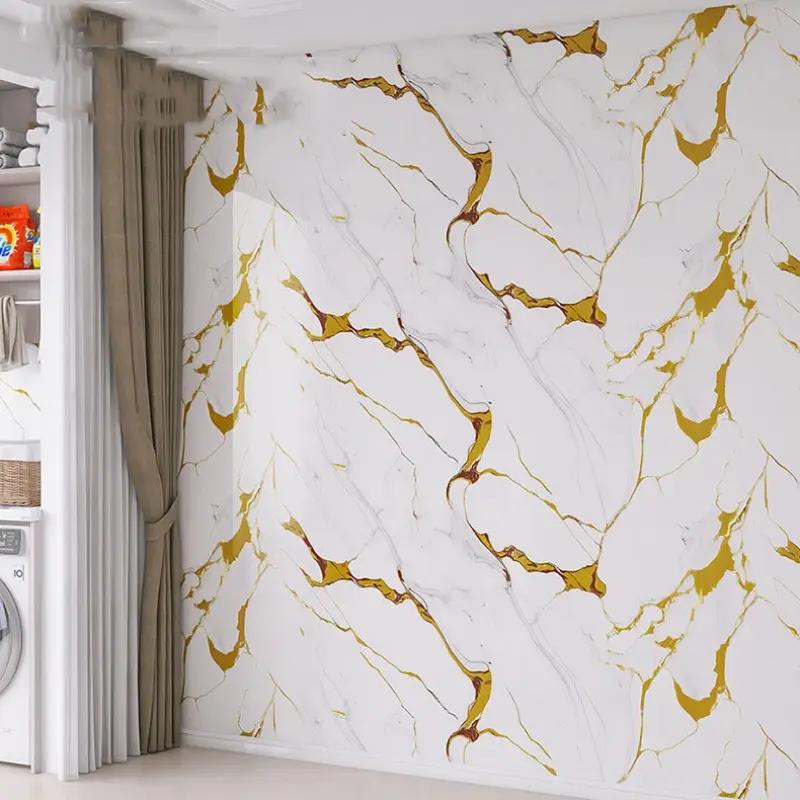 Self-Adhesive Marble Pattern Wallpaper Wall Stickers, Marble Effect Decorative Film for Home Office Studio Living Room Walls Shelves Decoration