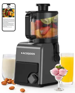 ACOQOOS Juicer Machines, 6.5" Extra Large Feed Chute Cold Press Juicer 3-IN-1 with Sorbet & Nut Milk, BPA Free, Easy to Clean, 100 OZ Hopper