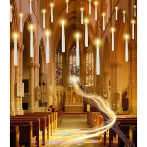 Christmas Decorations - 32 count Floating Candles with Wand Magic  Candles, Flameless Warm Light Flickering  Operated Candles, Floating LED Candle for Halloween Christmas Theme Party