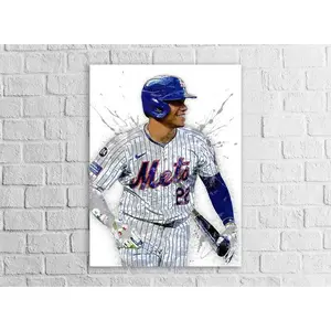 Juan Soto, NY Mets, Gallery Poster Print Unframed Wrap or Museum-Quality Poster Print, Fine Art, Wall Decor for Man Cave, Office or Dorm Room