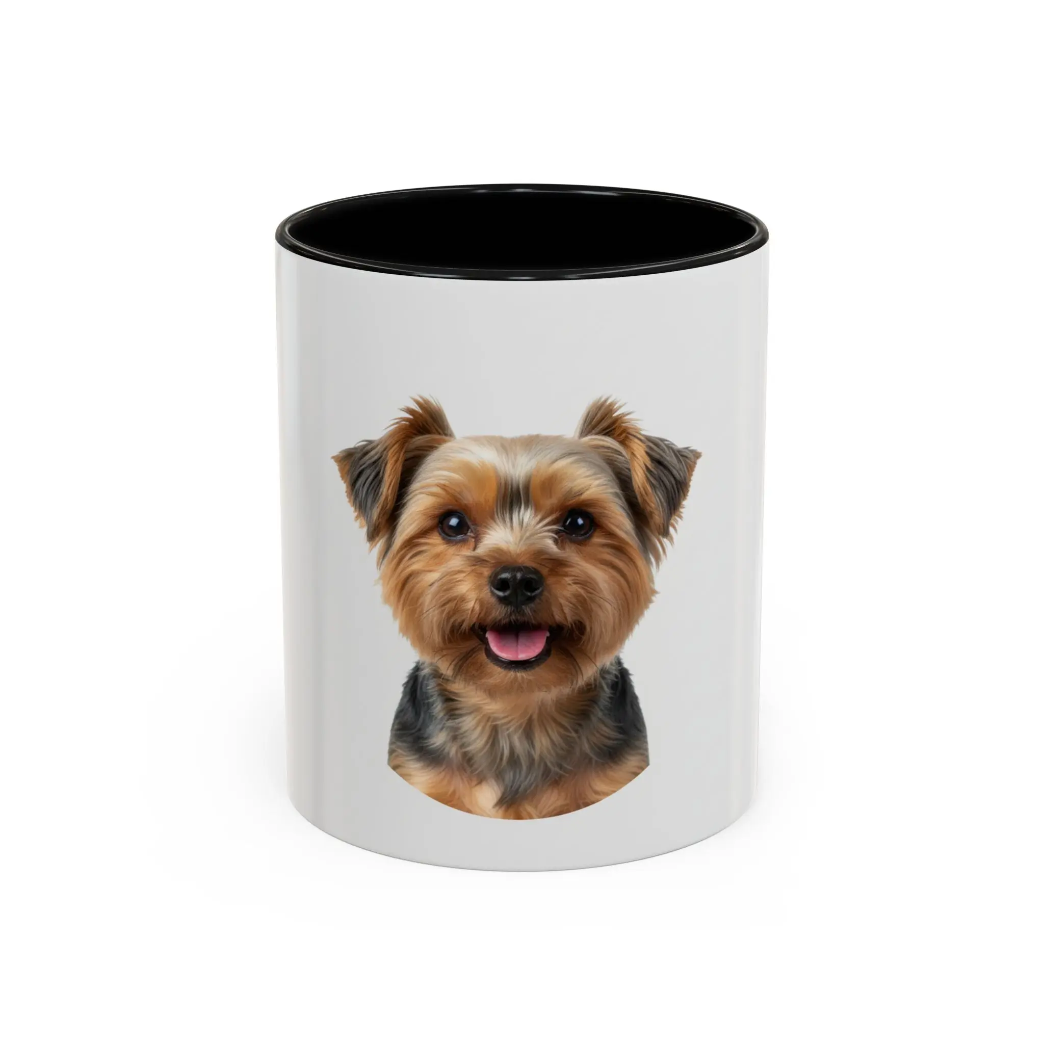 Yorkie Smile Accent Coffee Mug — Cute Yorkshire Terrier Dog Gift (11/15 oz)
