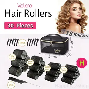3 Sizes Self-Grip Hair Rollers Set with Clips, Jumbo Rollers for Long, Short Hair and Bangs, 36mm, 48mm, 60mm