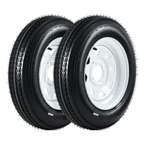 2026 New Upgraded 2pcs 4.80-12 6PR 4 Lug Heavy-Duty 4.80-12 Trailer Tire & Wheel Set – 6PR Load Range C – 12" Bias Tires – 4 Lug White Modular Rims – Utility, Boat, Camper Trailers – Complete Assembly Ideal Birthday Gifts for Women Men Friends