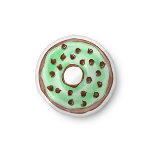 Mint Chocolate Chip Donut Pillow