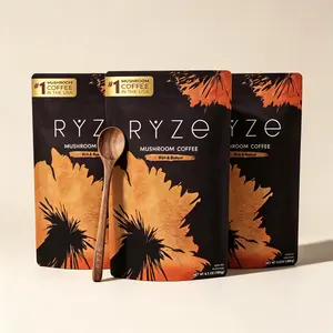 RYZE SUPERFOODS Mushroom Coffee – USDA Organic Instant Energy & Focus Boost with Lion's Mane & Turkey Tail, 30 Servings