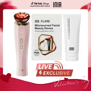 【LIVE EXCLUSIVE】INIA FLARE All-in-One Facial Beauty Device, 3-in-1 Facial Massager Beauty Device for Face and Neck Skin Rejuvenation Lifting/ Tightening/ Infusing, Perfect Gift Season Pick