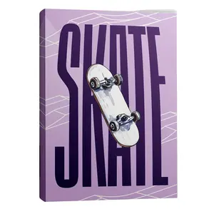 1pc Skateboard Poster Canvas Wall Decor, Frameless Art Print, Perfect for Living Room Bedroom Dormitory, Unframed Skateboarding Decoration