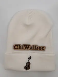 Upright Bass Beanie – White Music Beanie