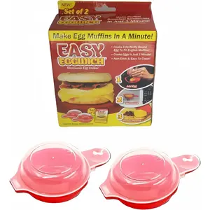 Microwave Egg Muffin Breakfast Sandwich Cooker To Make Egg in 1 Minute
