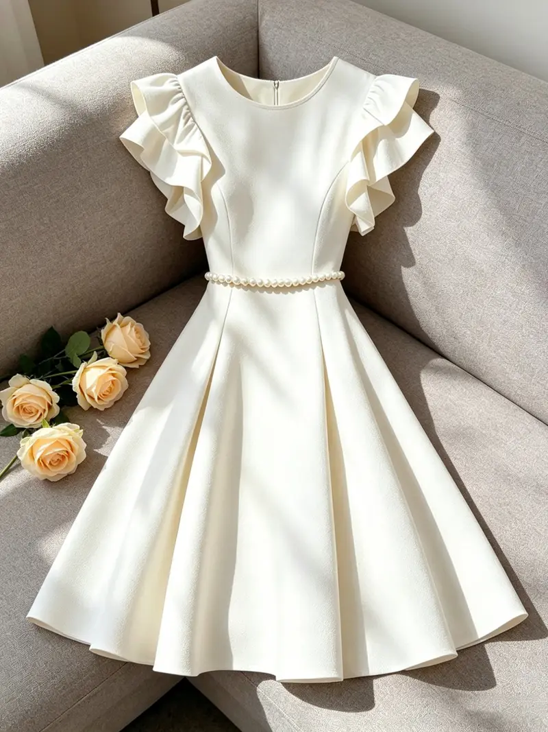 slim fit dress slacks Create Your Signature Look with Sleeveless Mini Dress With Chain Belt  Califonia Yacht Club main image 1