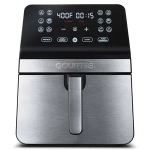 Gourmia 8QT Air Fryer 12 One-Touch Functions Guided Cooking Kitchen Appliance