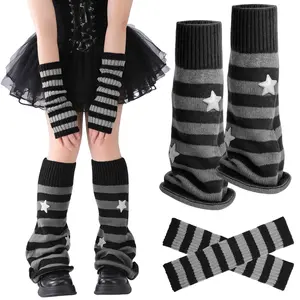 Y2K Leg Warmers for Women, Star Arm Warmers Streetwear Leg Cover Retro Stretchy Dance Accessories