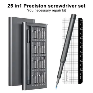 25-in-1 Mini Precision Screwdriver Set: Stocking Stuffers for Men Small Torx Bit Tool Set for Men,Magnetic Torque Repair Tool Kit for Electronics Macbook Watch Eyeglass Ring Doorbell,Birthday Gifts