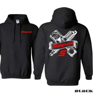 Engine Parts Hoodie – Red Piston & Spark Plug Graphic Unisex Hoodie, Streetwear, Gift for Him, Menswear Tops 1023