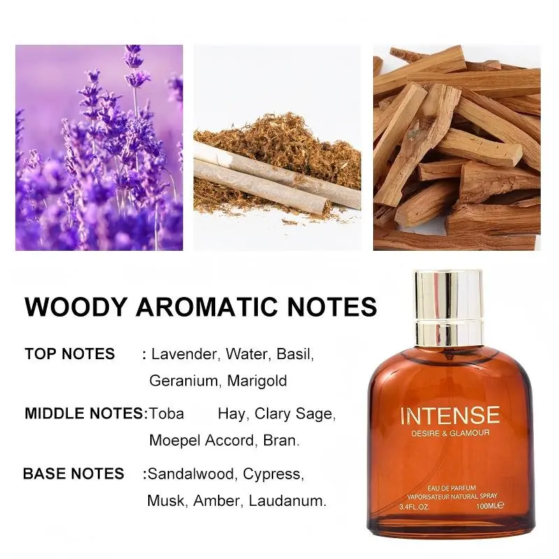 Men's Intense Desire & Glamour Cologne Fragrance Rich Woody