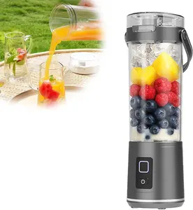 2-in-1 Electric Juicer Cup, 16 Oz. Portable Electric Blender with Leak Proof Lid and Easy Sip Spout, Perfect for Smoothies, Cordless, USB-C Rechargeable, Dishwasher Safe Parts
