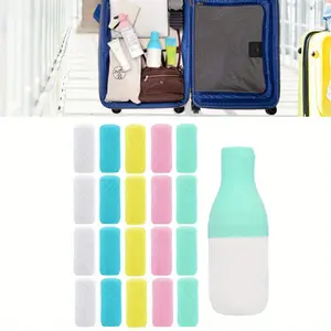 20 Packs Travel Silicone Bottle Covers, Cruise Essentials, Beach Vacation Essentials for Women Men, Elastic Sleeves for Leak Proofing, Fit Travel Size Bottles Toiletries