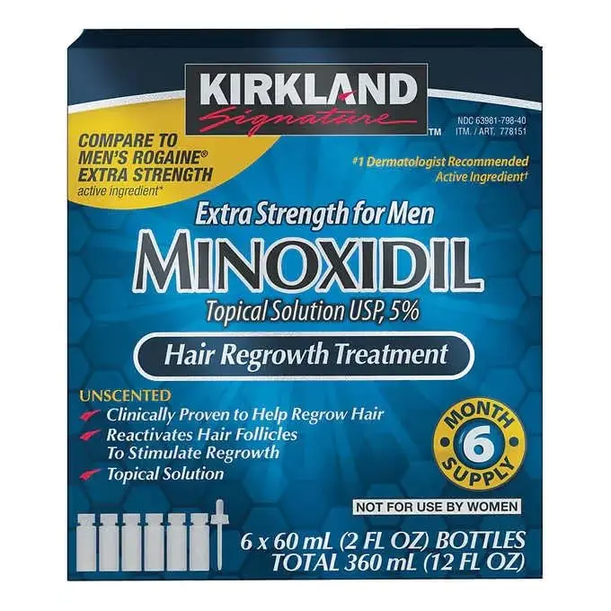 Minoxidil Extra Strength Hair Regrowth Treatment for Men, 5% Topical Solution,1 to 12 Months Supply Hair Care Blend, Hair Growth Tonics, Hair Restore