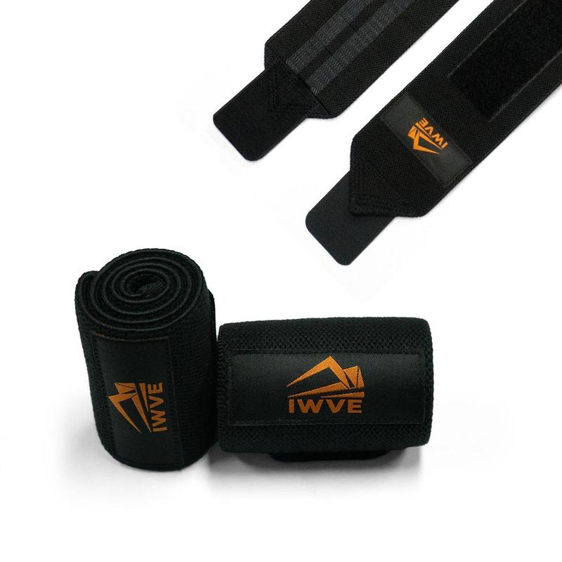 IWVE19 Weightlifting Wrist Wraps 19" IPF Approved Heavy Duty Thumb Loop Professional Quality Support for Powerlifting Strength Training Fitness Accessories