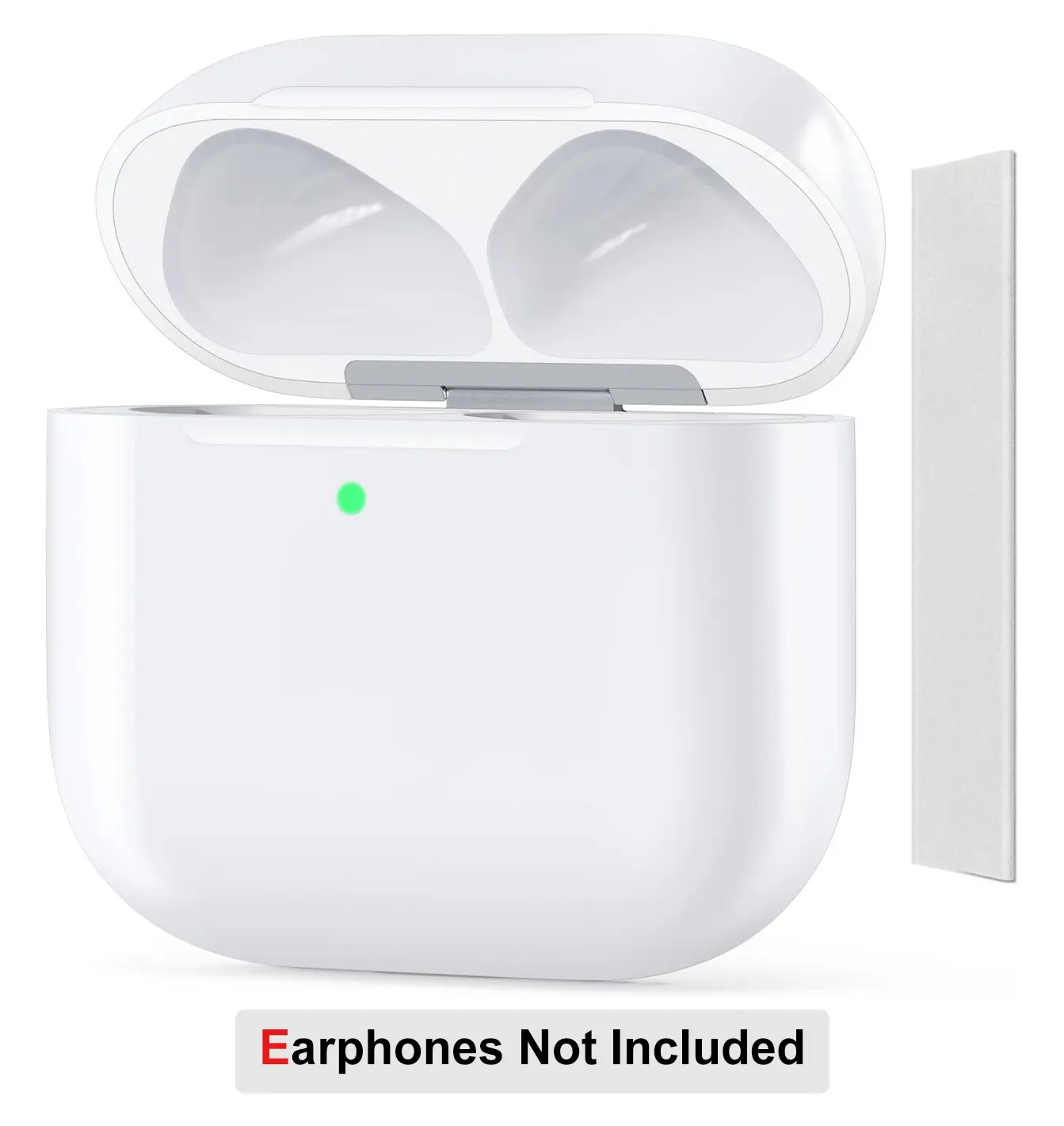 Wireless Charging Case Compatible with AirPods 4, Earphones Not Included, USB-C Port, Charger Case Replacement, with Bluetooth Pairing Sync Button