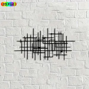 1pc Abstract Grid Metal Wall Art Abstract Grid Statue Mural, Ideal Gift for New Year, Easter, Abstract Grid Enthusiasts, Powder-Coated Metal Wall Decor Wall Sculptures, Perfect for Living Room Wall & Garden Fence Abstract Grid Enthusiasts