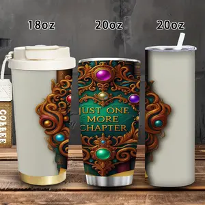 1pc 18oz/20oz Intricate Gemstone and Book Stack Tumbler with Lid and Straw, Winter Insulated Travel Mug, Gift for Women Men, Ideal for Valentine’s Day, Easter, Birthday Gift, Iced/Hot Coffee Cup