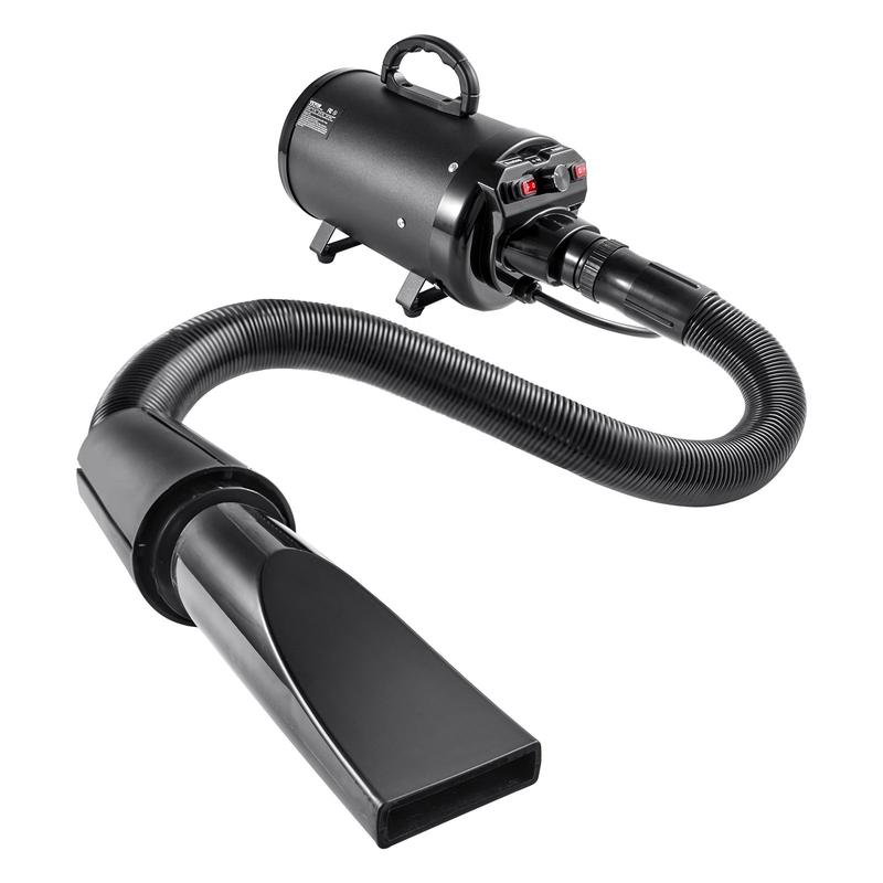 VEVOR Dog Dryer, TikTokShopBlackFriday, 2000W/2.7HP Dog Blow Dryer, Pet Grooming Dryer with Adjustable Speed and Temperature Control, Pet Hair Dryer with 4 Nozzles and Extendable Hose, Black