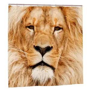Majestic Lion Face Shower Curtain