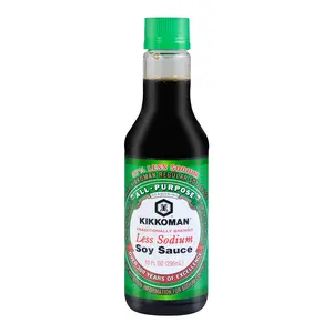 Kikkoman Naturally Brewed Low Sodium Soy Sauce 296ml - Authentic Japanese Flavor, Reduced Salt for Healthier Cooking