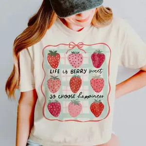 Comfort Colors Life Is Berry Sweet Berry Coquette Strawberry, Inspirational Strawberry Summer, Trendy T-Shirt