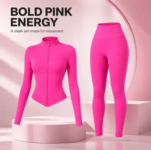 Women’s 2-Piece Yoga Set – Buttery Soft Ice Silk Fabric, Seamless Sculpting Design, Elegant & Comfortable Workout Outfit for Gym, Yoga & Everyday Wear