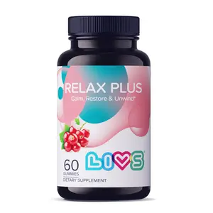 LIVS Relax Plus Ashwagandha Gummy Vitamins - Natural Herbal Supplement for Relaxation and Stress Relief