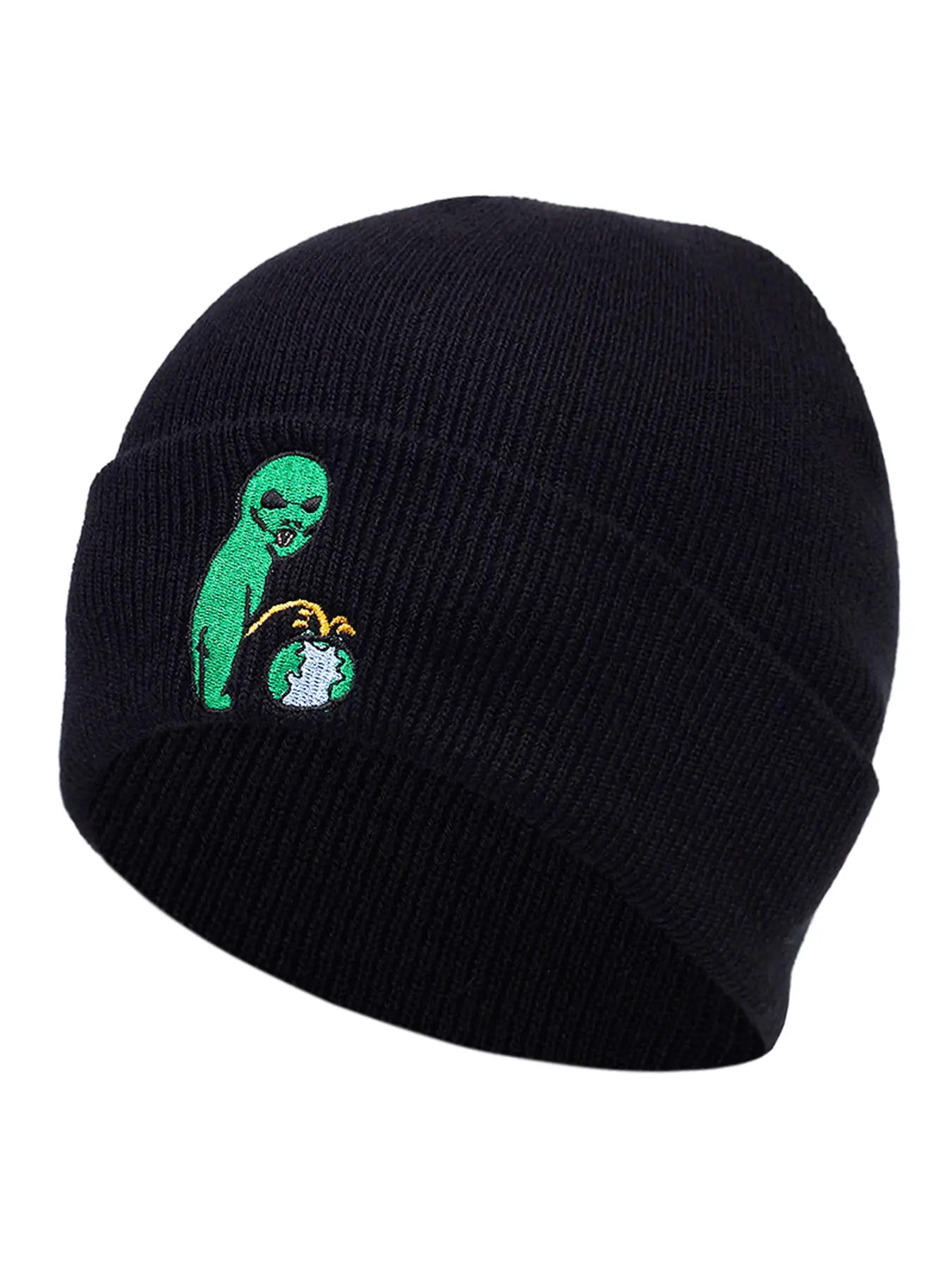Unisex Alien Lantern Beanie Hat, Adjustable Sun Protection Outdoor Knit Cap, Casual Fitted Woven Fabric, Perfect for Travel Beach Vacation