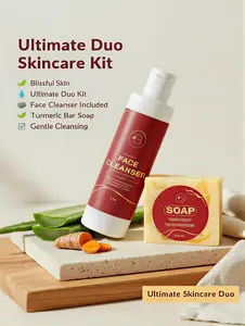 Blissful Skin Ultimate Duo Kit – Face Cleanser & Turmeric Bar Soap Set