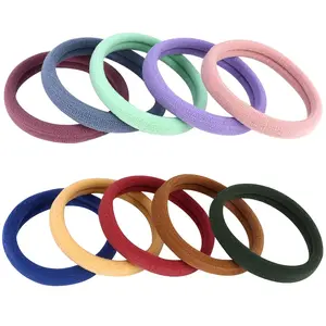 100 count Colorful Large Hair Ties,  Hair Bands Seamless Ponytail Holders for Women, Hair Elastics No , 10 Colors by