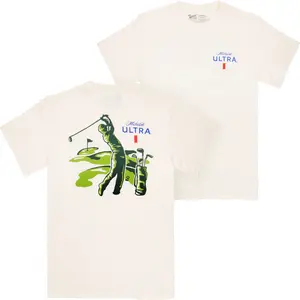 Michelob Ultra Golfing Hole In One Front and Back Print T-Shirt