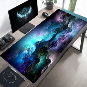 Extra Large Waterproof Gaming Mouse Pad - Colorful Clouds Design, Anti-Slip Rubber Base, Washable Keyboard Mat for Office and Laptop Computers
