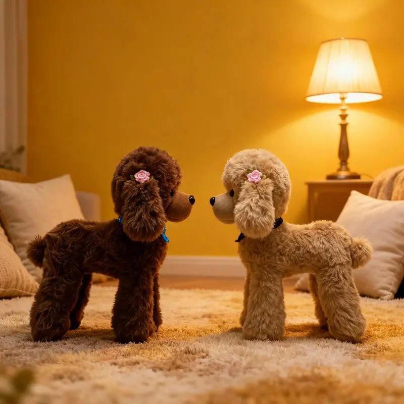 Squeezable Realistic Dog Plush Stuffed Toy - Durable Soft Fluffy, Squishy, Fluffy, Tactile Stuffed Animal with Fur Texture, High-Quality Lifelike Therapeutic Anxiety Relief Companion, Grateful Gift Memorial Keepsake #PlushFable, Squishy Stuffed Toys