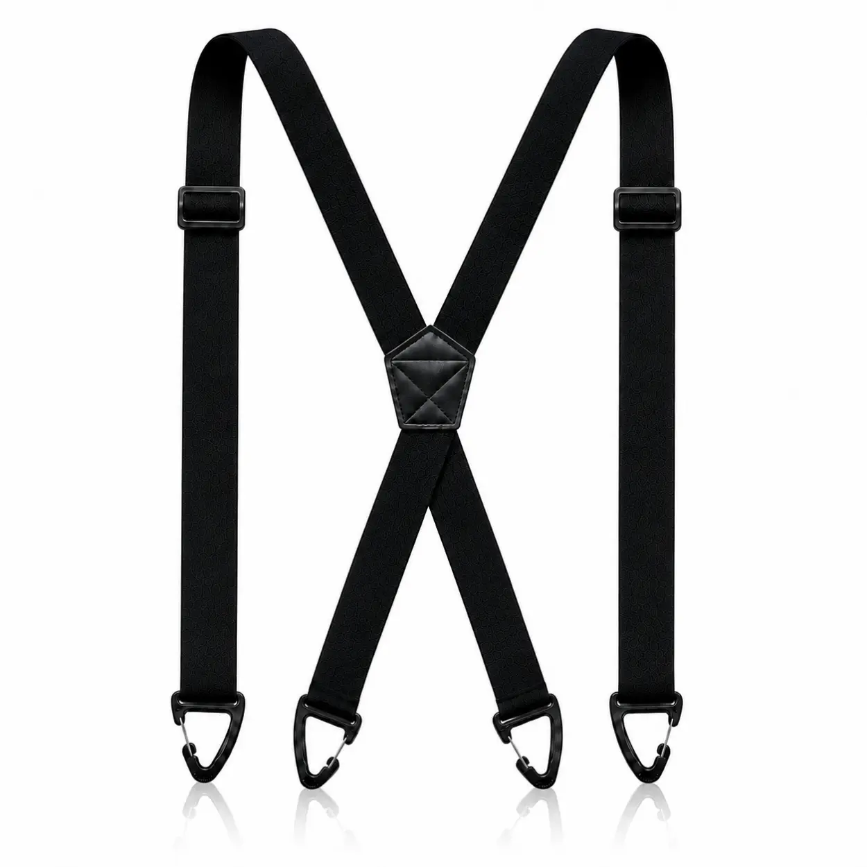 X Back Hidden Suspenders for Men 1.5 Inch | Invisible, Heavy Duty Work Suspenders, Under Clothing Wear, 4 Clip Design, Durable Hook, Use for Jeans Pants, Fits Men Women