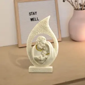 Holy Family Figurine Nativity Scene Jesus Mary Joseph Christmas Decorations Renaissance Collection for Table Display Religious Gifts for Christmas Weddings and Holidays 5" H